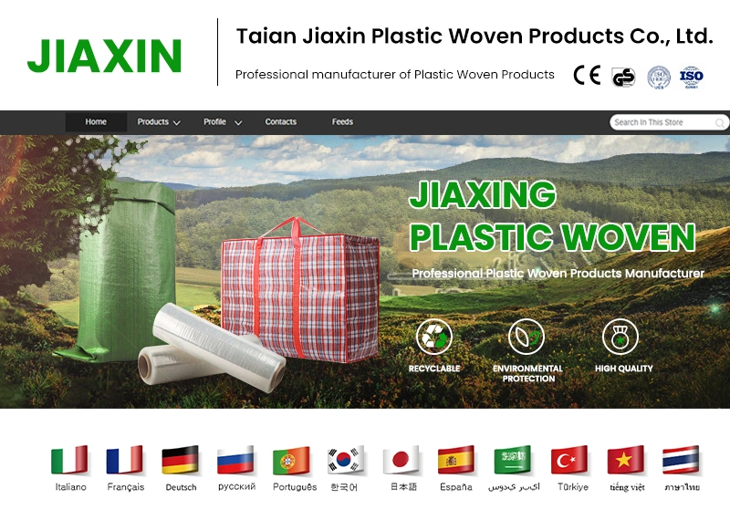 Jiaxin PP Woven Bag China Circular Woven Polypropylene Factory Professional Manufacturer 50kg PP Woven Bag Custom PP Woven Bag Packaging Plastic PP Bag