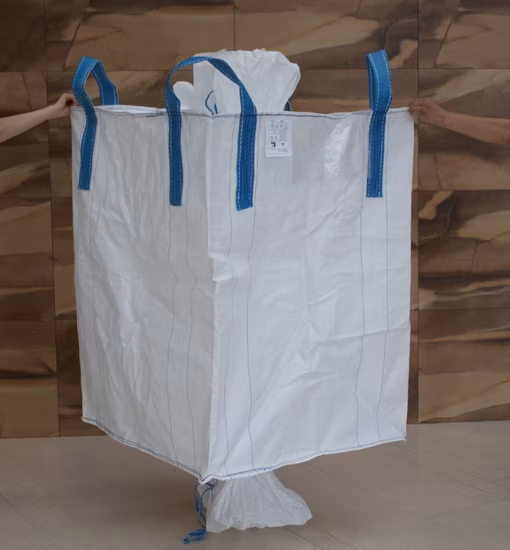 Saco a granel de tonelada OEM tecido PP Super Sacks Jumbo Big FIBC com tampa/aba