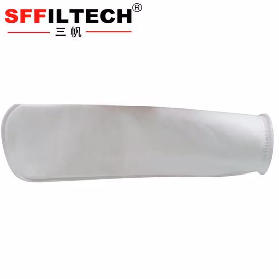 Grau alimentício 25 50 100 mícrons Hot Melt Tamanho personalizado Nylon Poliéster PP Malha Saco de filtro líquido circular para a indústria médica